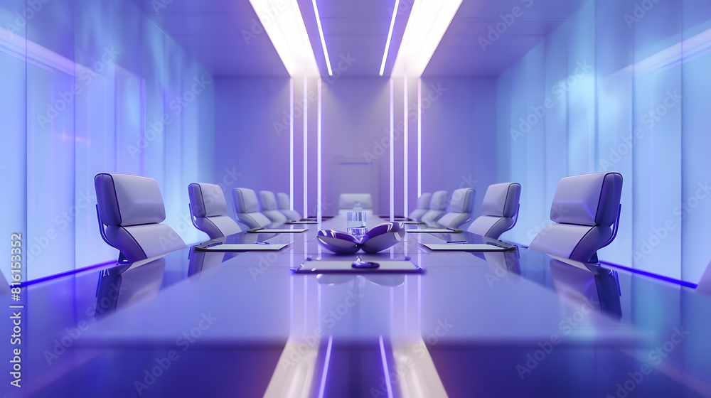 Aufkleber high level meeting of excutive room is decorated with stylish table and chairs around conference roo