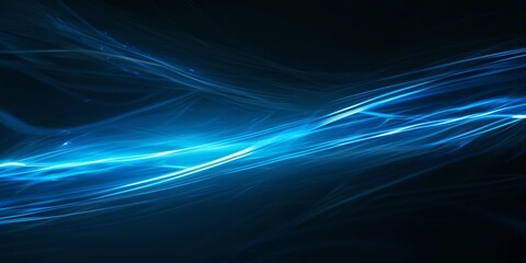 Digital blue background. Futuristic shiny motion banner. Wave technology graphic. Abstract glowing pattern