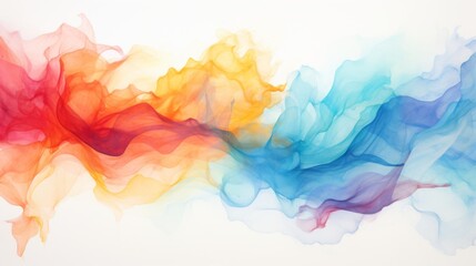 Delicate watercolor strokes create a flowing abstract pattern with a harmonious blend of warm and cool colors