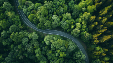 photo of road through a forest