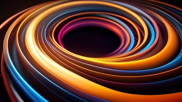 Dynamic circle dimension background with colorful light effect