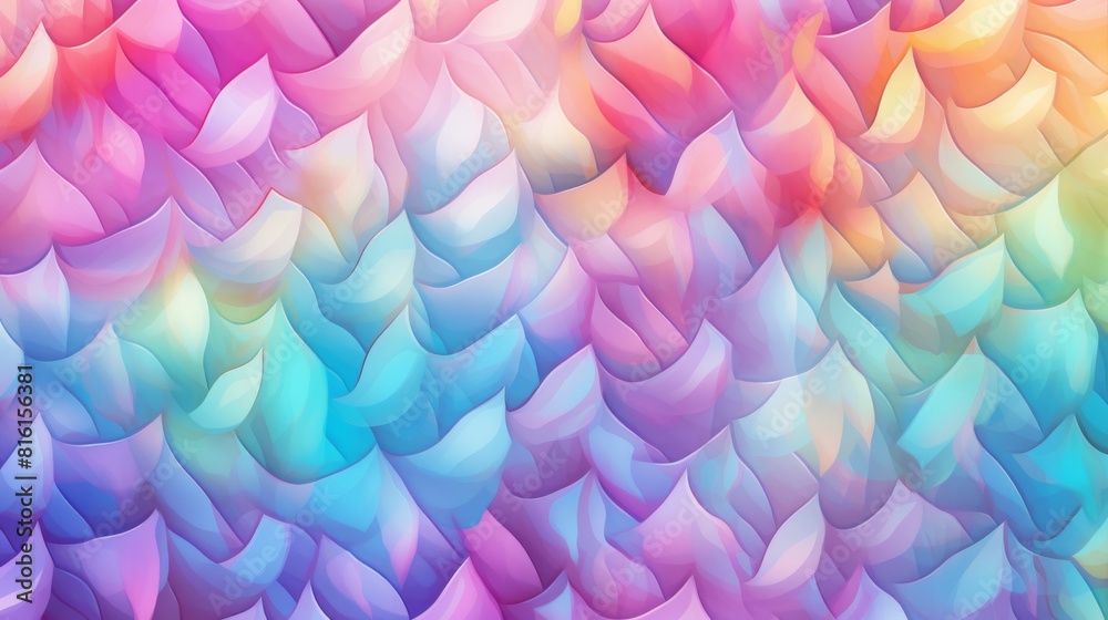 Canvas Prints soft pastel hues form an abstract pattern reminiscent of overlapping fish scales with a soothing app