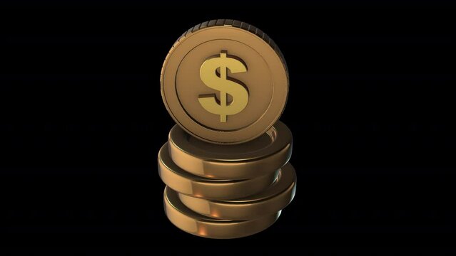 Dollar Coin Investment Icon. Business Icon.
Introducing the Dollar Coin Investment Icon, This 10-second animation features a looping video with a transparent background,