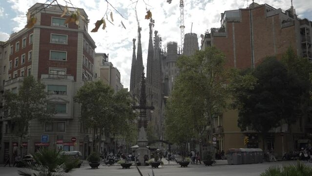 Avinguda Gaud&iacute; in Barcelona, Catalunya, Spain