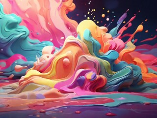 Fototapeta na wymiar pastel splash color background