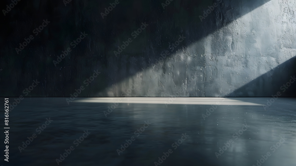 Poster cement floor and black wall backgrounds empty room interior use for display products and cover banne