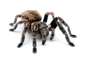 Big tarantula spider isolated on white background