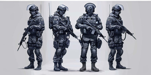 Urban Policing (Gray): Symbolizes the application of militarized tactics and equipment in urban policing contexts