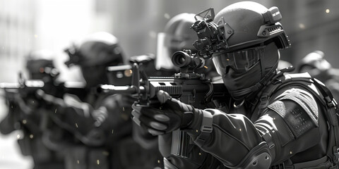 Media Portrayal (Gray): Symbolizes the portrayal of police militarization in the media and popular culture