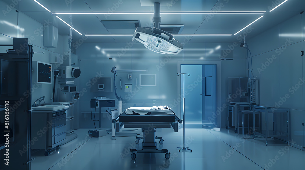 Poster Empty operation room ready to be used : Generative AI