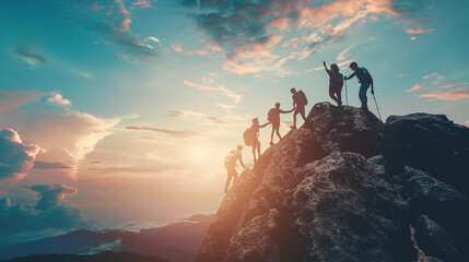 Summit Together: Teamwork Conquers the Peak (Business Success, Collaboration)