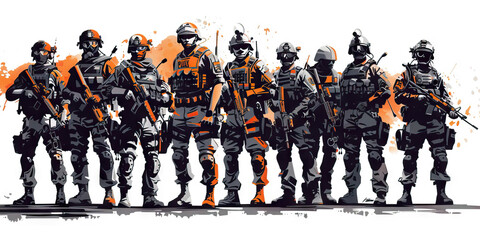 Veterans in Policing (Orange): Signifies the role of military veterans in police forces and their influence on police militarization
