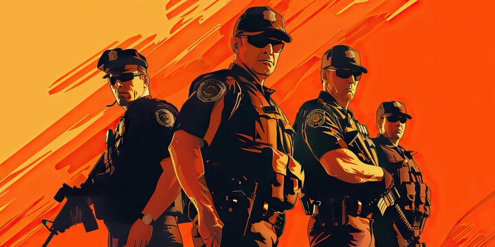 Veterans in Policing (Orange): Signifies the role of military veterans in police forces and their influence on police militarization