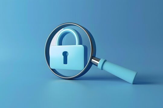 Magnifying glass with lock and lens