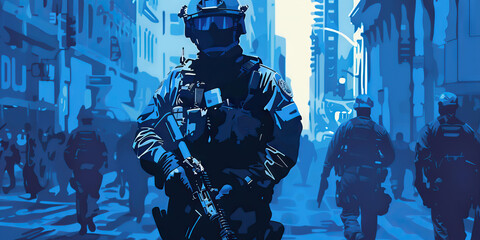 Civil Liberties (Blue): Signifies concerns about the impact of police militarization on civil liberties and constitutional rights