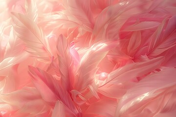 Close up of a pink feathered background
