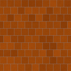 Terracotta tiles construction material floor design, illustration 3d mapping texture square pattern
