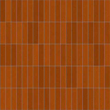 Terracotta tiles construction material wall design, illustration 3d mapping texture rectangular pattern