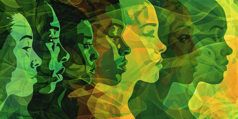 Intersectionality (Green): Symbolizes the interconnected nature of different forms of oppression and discrimination, including those related to reproductive rights