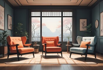 chairs, modern , A trio of luxurious, eye-catching chairs 