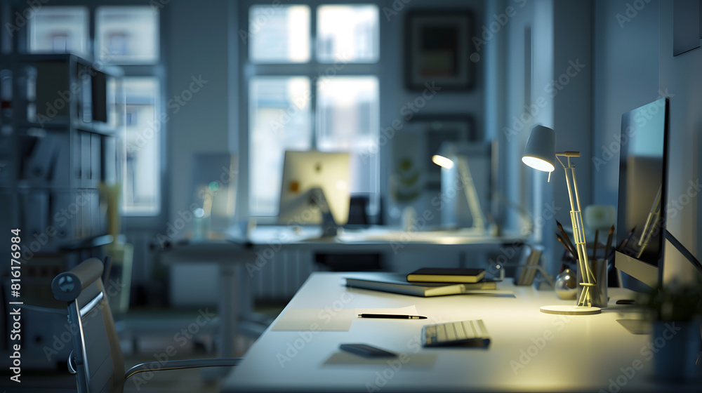 Poster work space comfortable modern workplace : generative ai