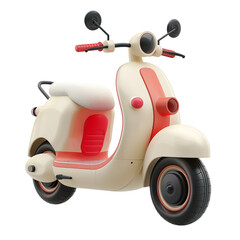 Electric scooter isolated white background