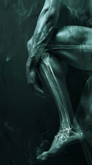 Naklejka premium Training Illustration: Exercising with Knee Pain