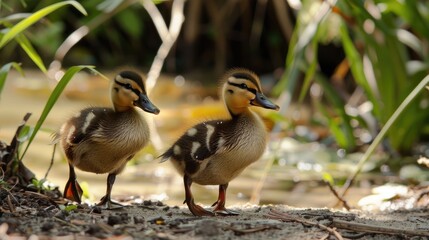 Smaller whistling Ducklings