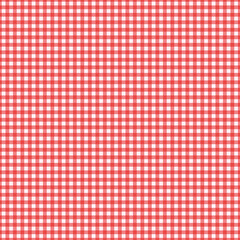 Gingham pattern seamless Plaid repeat in red and white. Design for print, tartan, gift wrap, textiles, checkered background for tablecloth