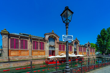 Naklejka premium The beautiful old town of Colmar. Alsace, France, Europe