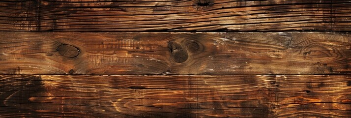 Brown Wood Background Plank. Aged Wooden Board Texture in Vintage Style