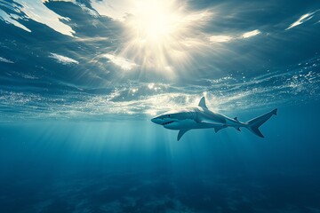 Fototapeta premium A shark underwater