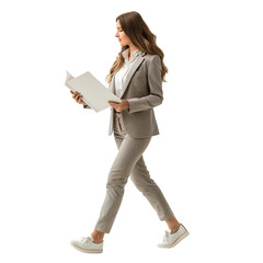 Professional woman reading a document