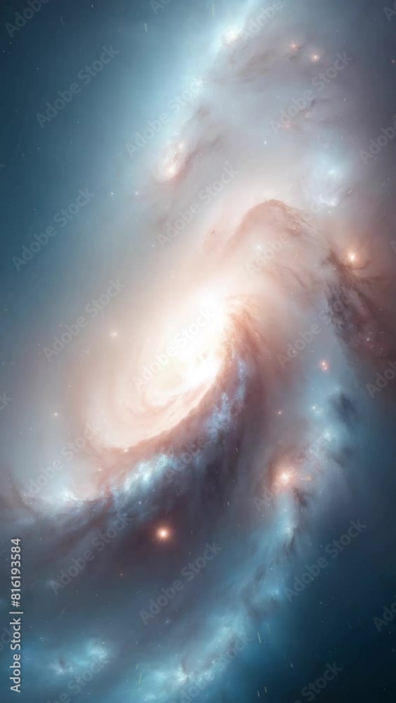 Canvas Prints bright galaxy in space. vertical video with space background.