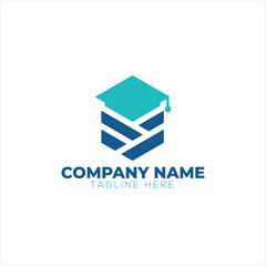  student with book logo vector. Education logo template design