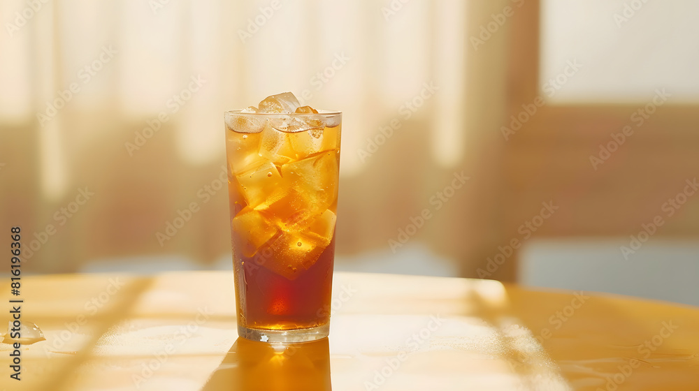 Aufkleber cold ice tea drinking conception : generative ai