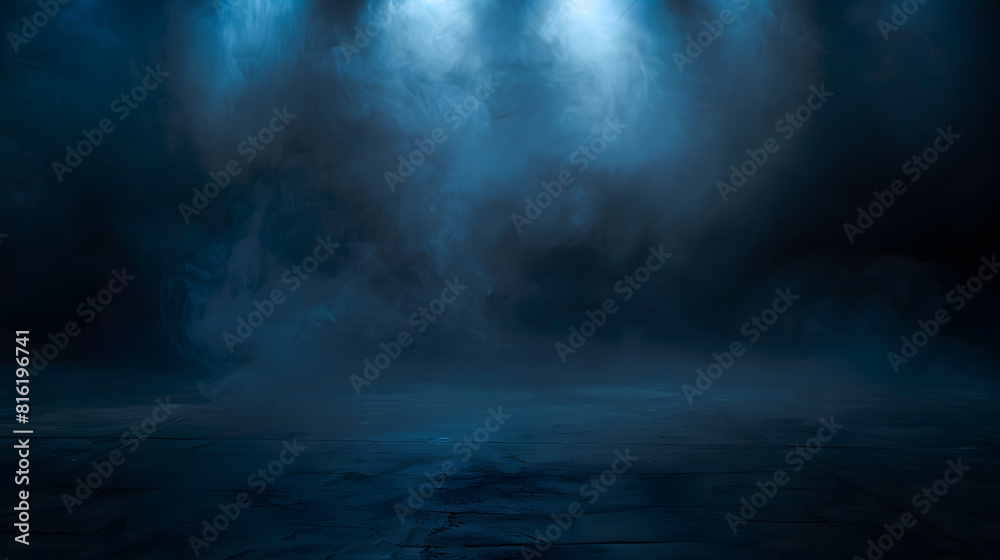 Poster dark street asphalt abstract dark blue background empty dark scene neon light spotlights the concret