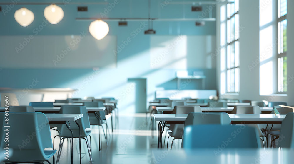 Poster interior of stylish modern empty classroom : generative ai