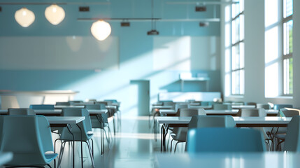 Interior of stylish modern empty classroom : Generative AI