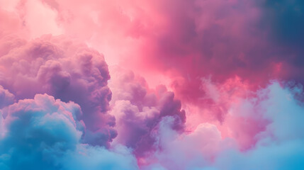 pink clouds neon sky background : Generative AI