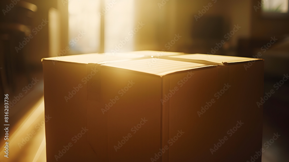 Poster cardboard box ready for shipping : generative ai