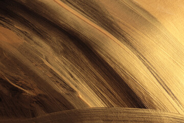 Wave Black, brown, Gold, bronze,  glitter ink smear brushstroke stain blot glow relief texture wall paper background.