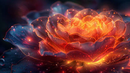 Obraz premium universe in the vague shape of a lisianthus bloom, undefined and abstract,generative ai