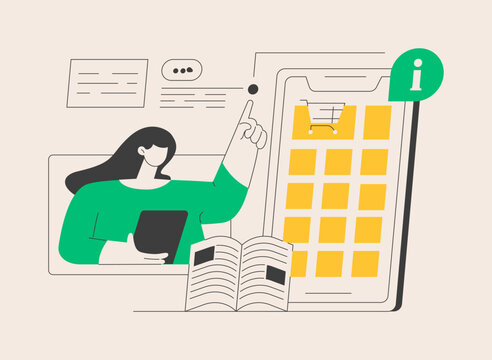 Digital guide abstract concept vector illustration.