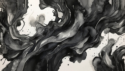 Abstract black watercolor background