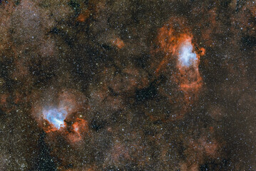 Eagle and Omega nebulae