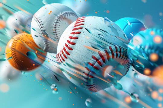 Transforming Sports Balls 3D Illustration Expressing Versatility in Sports