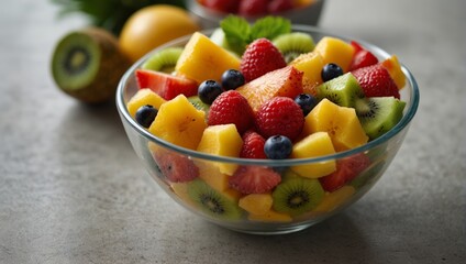 fruit salad in a bowl