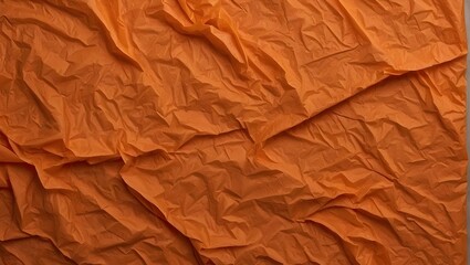 orange color creased paper tissue background texture