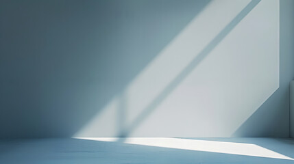 Clear empty photographer studio background Abstract background texture of beauty dark and light clear blue cold gray snowy white gradient flat wall and floor in empty spacious room win : Generative AI